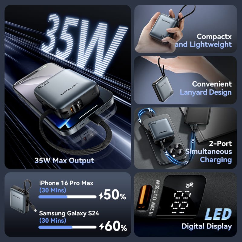 Vention 10000mAh Power Bank 35W - Vention
