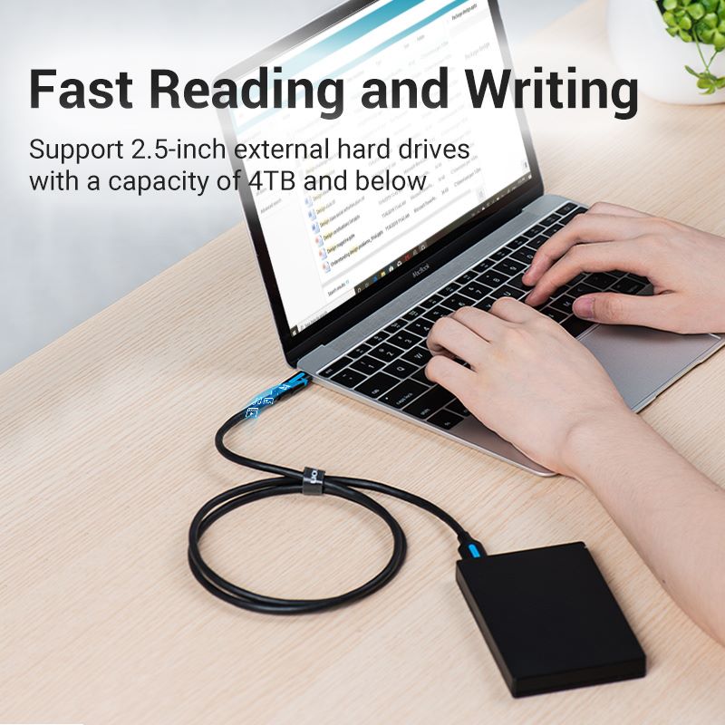 USB 3.0 C Male to Micro-B Male 2A Cable 0.5/1M Black - Vention