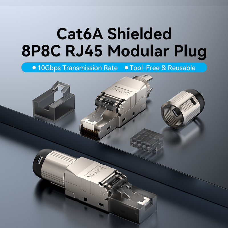 <tc>Vention</tc> Cat6A屏蔽免工具8P8C RJ45模块化插头