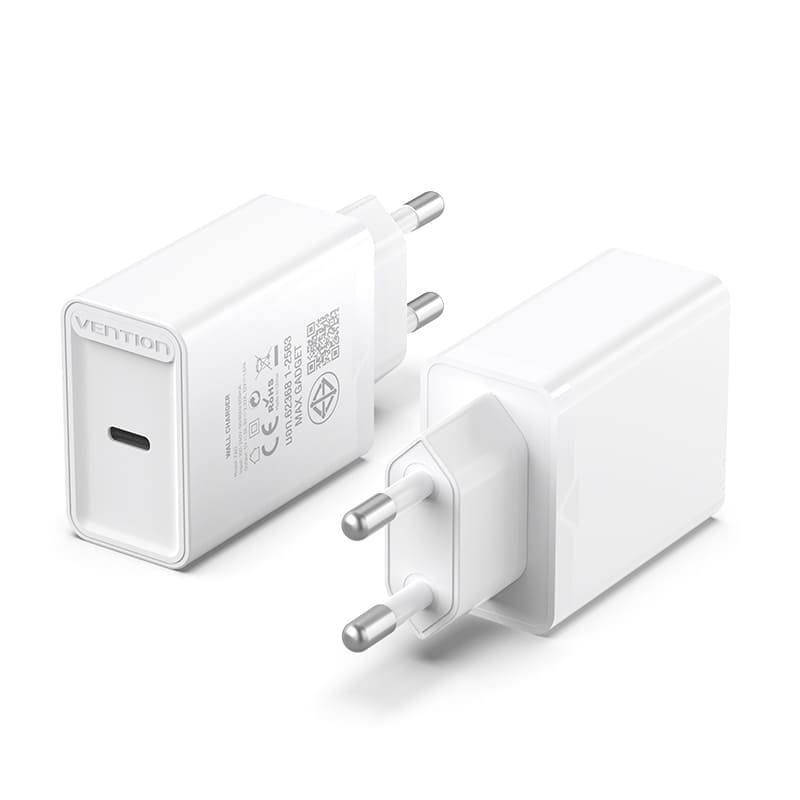 1-Port USB-C Wall Charger (20W) Thailand-Plug White