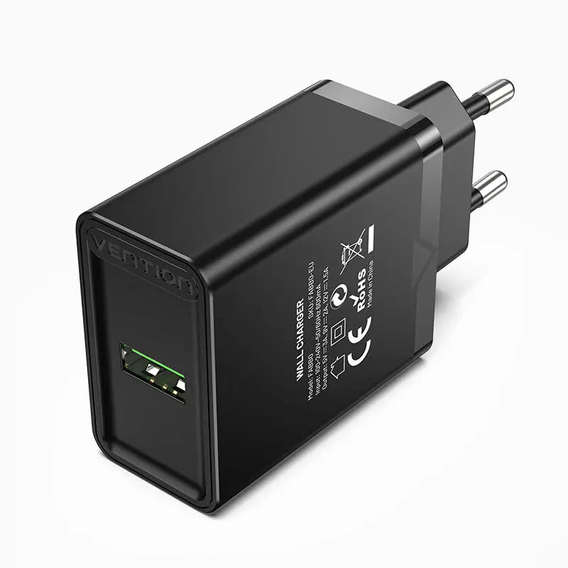 Vention 1-Port USB Wall Charger 18W EU-Plug - Vention