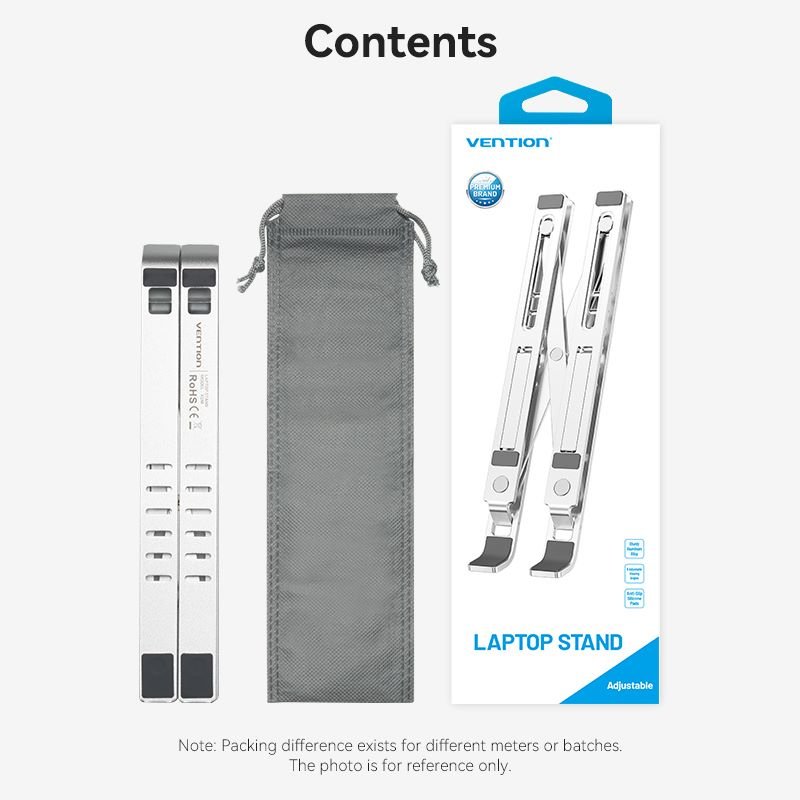 Vention Foldable Laptop Stand Silver Aluminum Alloy Type - Vention