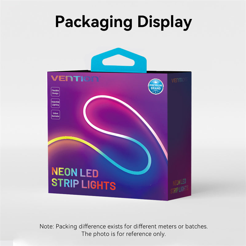 Vention Silicone Neon LED Strip Lights with IR Remote and USB 5V Power Supply