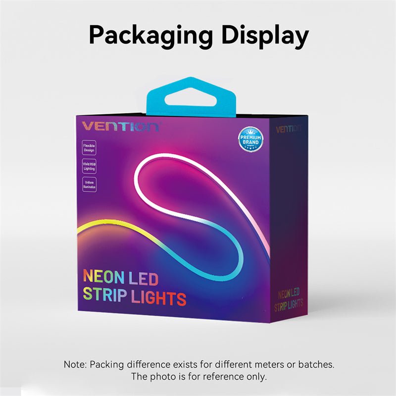 Vention Silicone Neon LED Strip Lights with IR Remote and USB 5V Power Supply - Vention