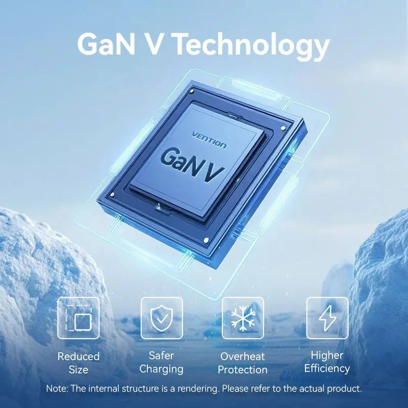 Vention 2-Port USB (C + A) GaN Charger (30W/30W) US-Plug - Vention