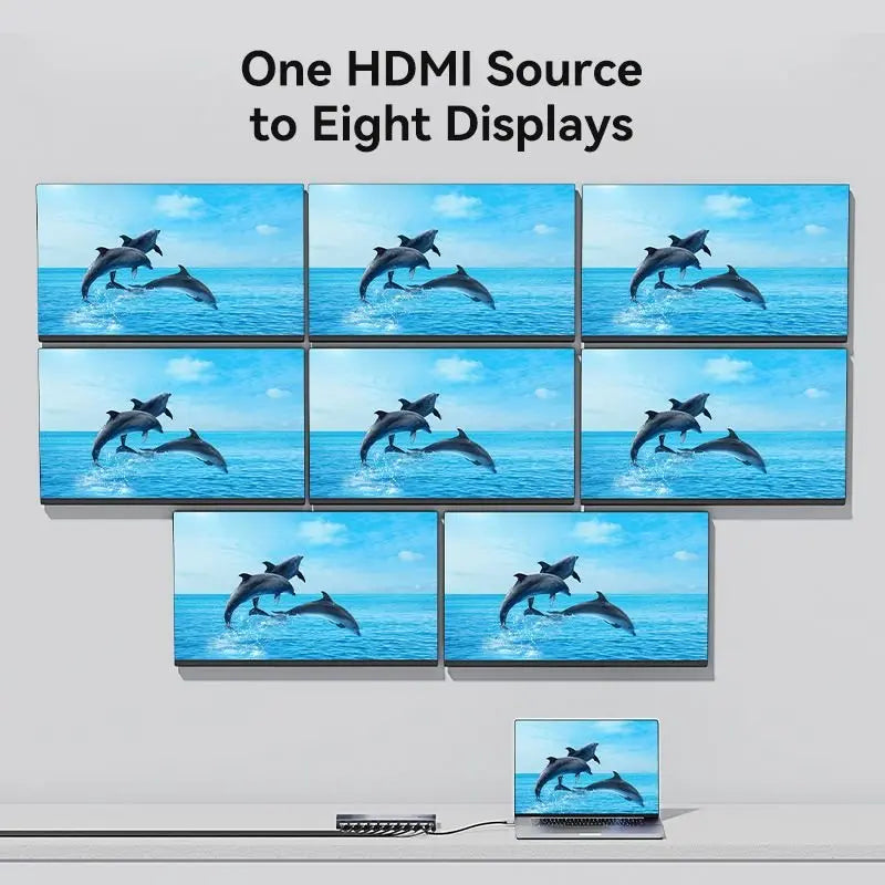 Vention 4K 1x8 HDMI™ Splitter Black Aluminum Alloy Type EU Standard - Vention