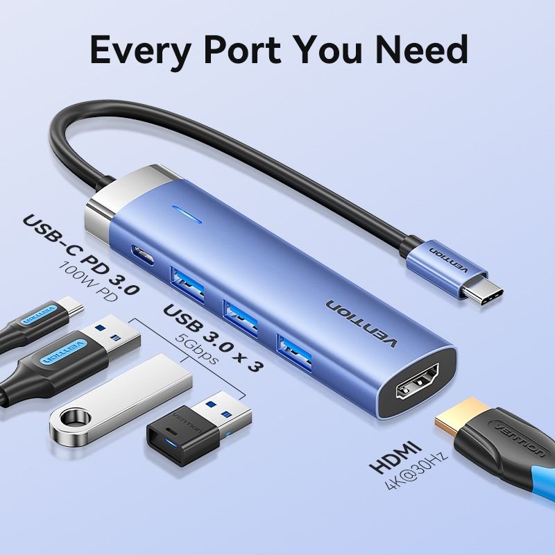 Vention 5-in-1 USB-C Docking Station - Vention
