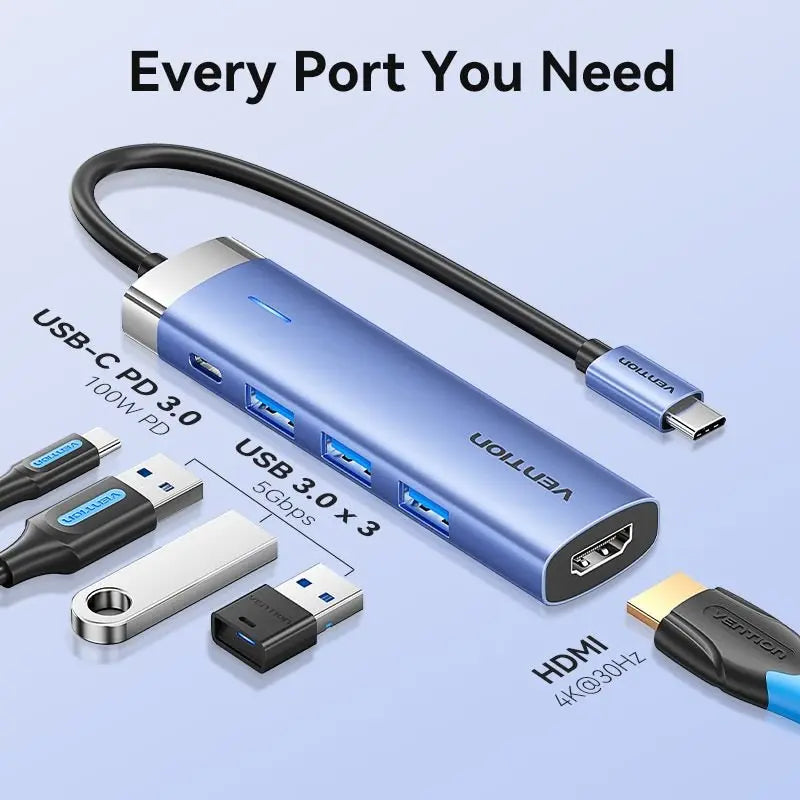 Vention 5-in-1 USB-C Docking Station - Vention