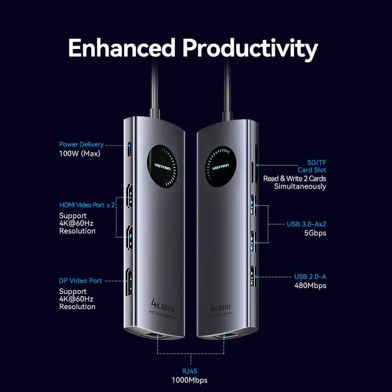 Vention 10-in-1 USB-C MST Docking Station - Vention