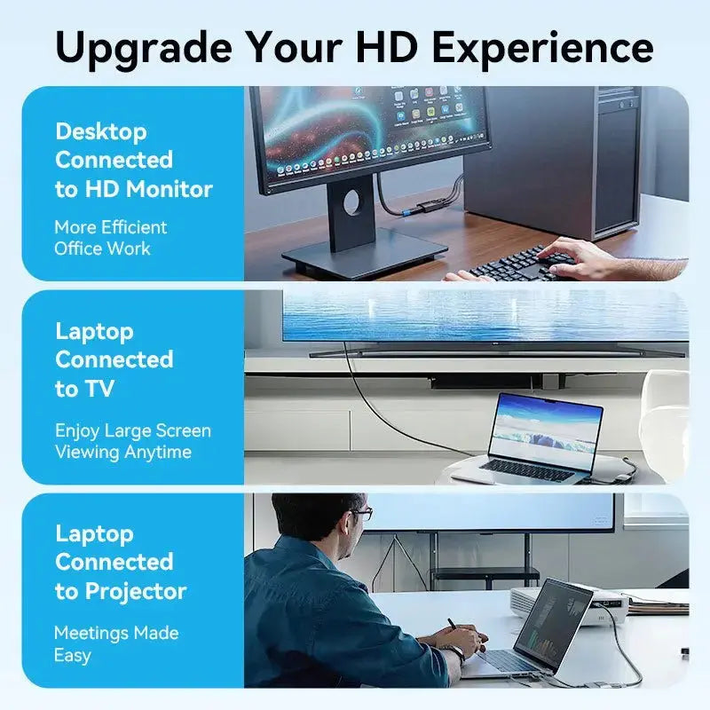 Vention VGA to HDMI™ Converter with Female Micro USB and Audio Port - Vention