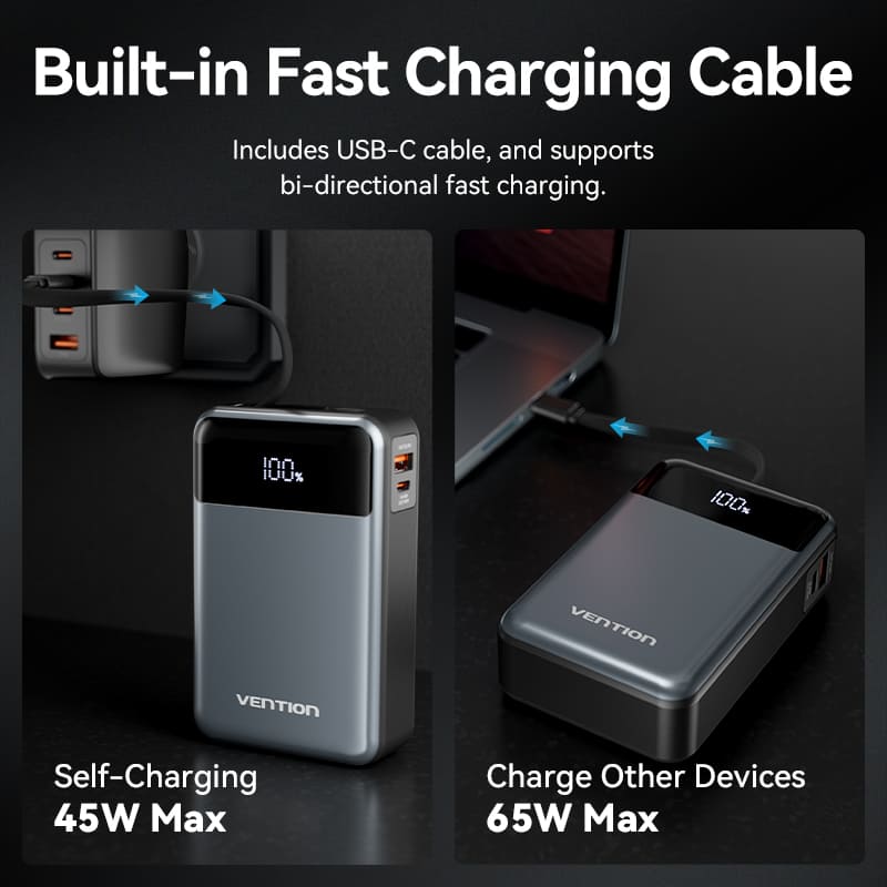 <tc>Vention</tc> Batería externa de 20000 mAh y 65 W