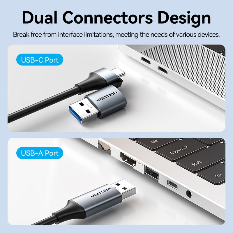 Vention USB-C/USB-A to Gigabit Ethernet Adapter - Vention