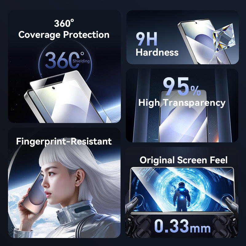 <tc>Vention</tc> Pelindung Layar Kaca Tempered HD untuk Samsung Galaxy S25 6.2" dengan Alat Pemasangan Bebas Debu