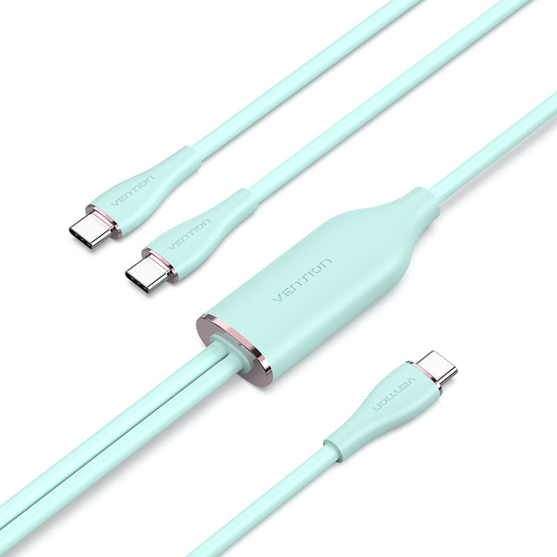 <tc>Vention</tc> Cable USB 2.0 Tipo-C macho a 2 Tipo-C macho 5A de silicona