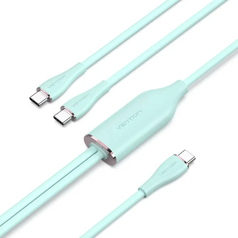 Vention USB 2.0 Type-C Male to 2 Type-C Male 5A Cable Silicone Type - Vention
