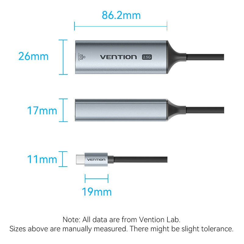 <tc>Vention</tc> Adaptateur USB-C vers Ethernet 2,5G