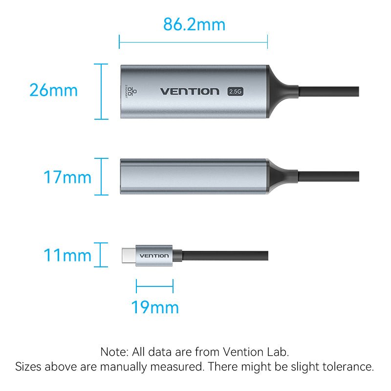 Vention USB-C to 2.5G Ethernet Adapter - Vention