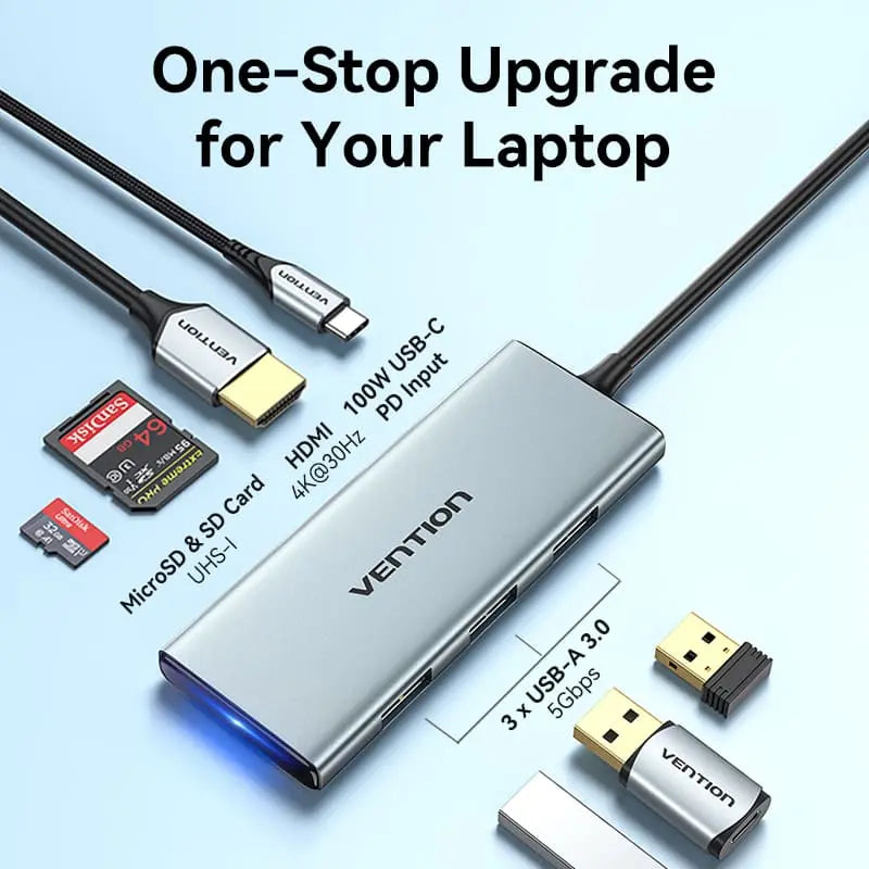 Vention 7-in-1 USB-C Docking Station - Vention