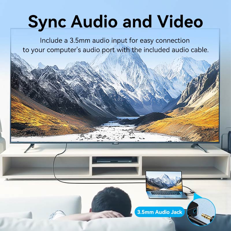 Vention VGA to HDMI™ Converter with Female Micro USB and Audio Port