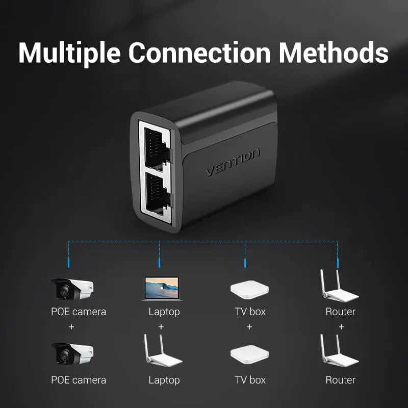 Vention RJ45 Splitter Adapter Black PVC Type - Vention