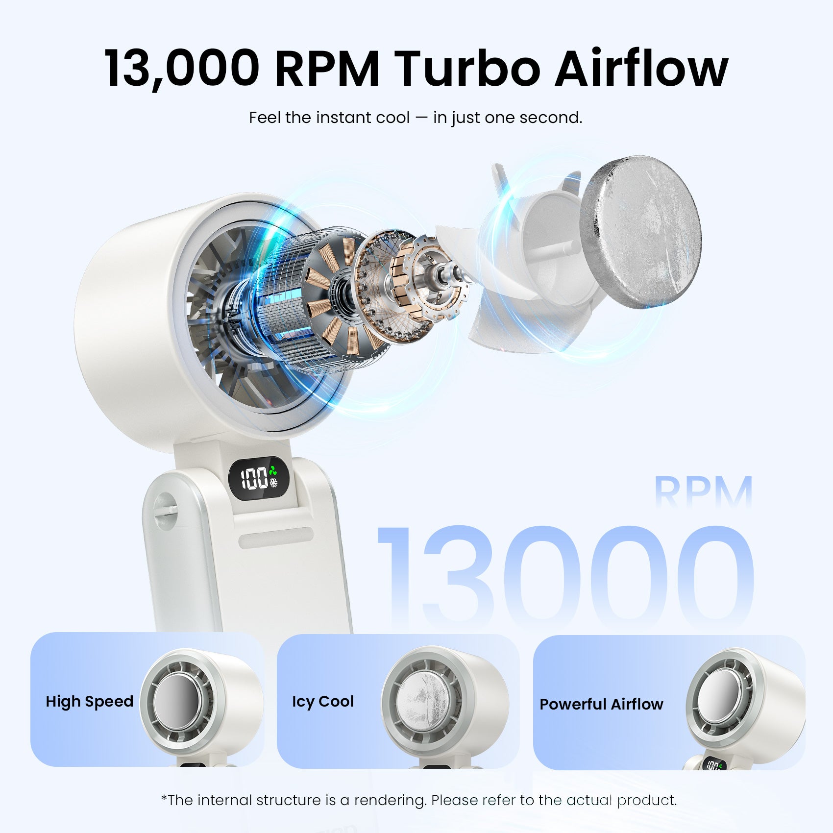 Vention Handheld Foldable High-Speed Cooling Fan