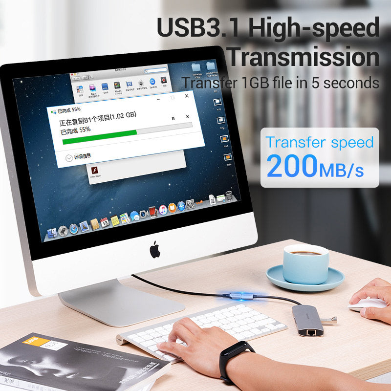<tc>Vention</tc> Kabel Ekstensi USB-C 3.1 Berbahan Katun