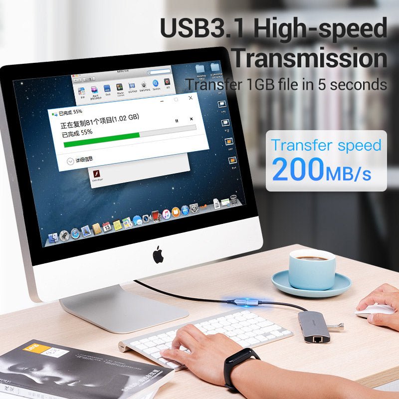 Vention Cotton Braided USB-C 3.1 Extension Cable - Vention