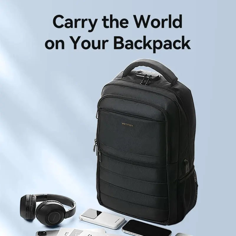 Vention Water-Repellent Laptop Backpack Black - Vention