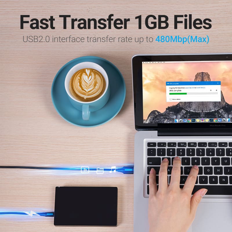 USB 2.0 A Male to Mini-B Male Cable