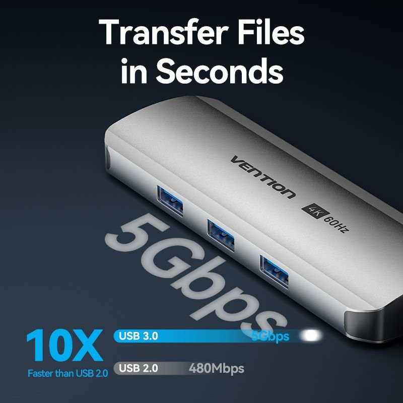 Vention 8-in-1 USB-C Docking Station - Vention