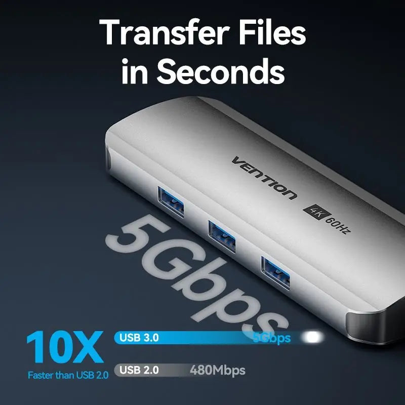 Vention 8-in-1 USB-C Docking Station - Vention