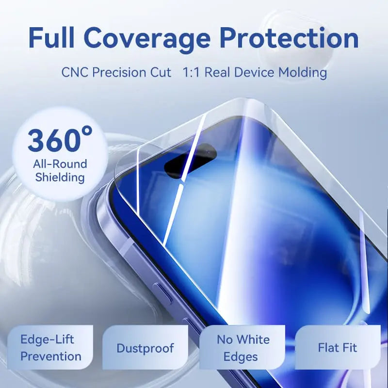 Vention HD Tempered Glass Screen Protector for iPhone 15 with Easy-Installation Tool - Vention