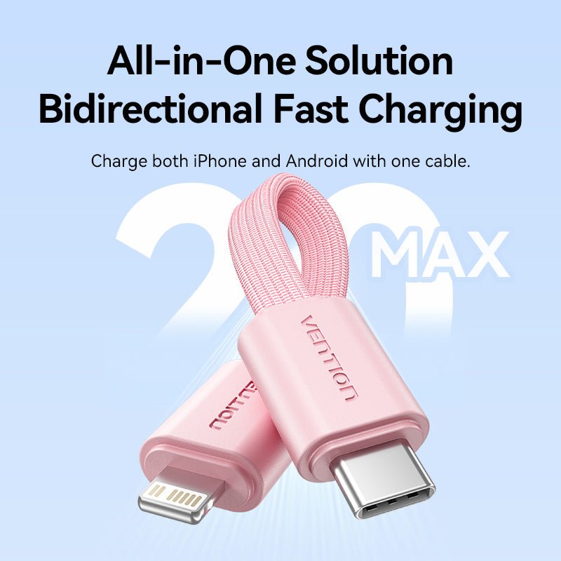 Vention 10000mAh Power Bank (USB-C + Lightning + USB-A) 22.5W LED Display Type - Vention