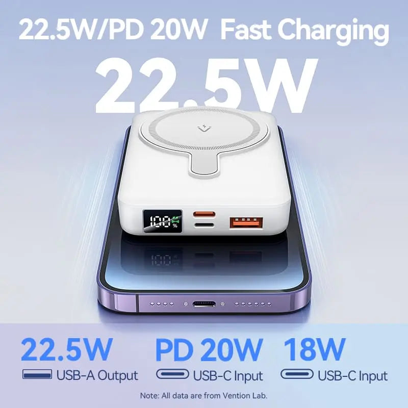 Vention 10000mAh Magnetic Wireless Power Bank 22.5W - Vention