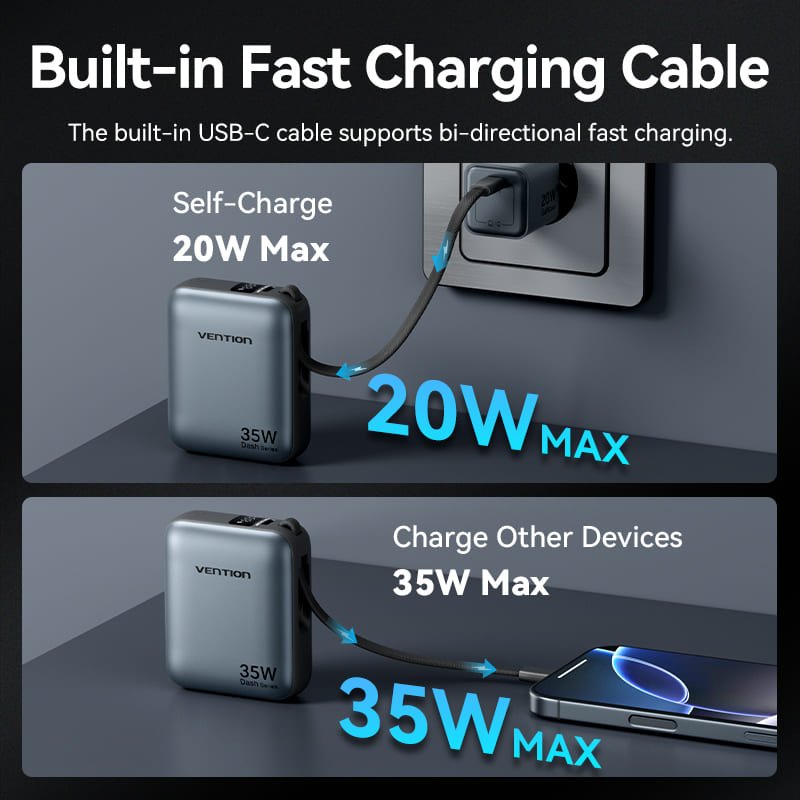 Vention 10000mAh Power Bank 35W - Vention