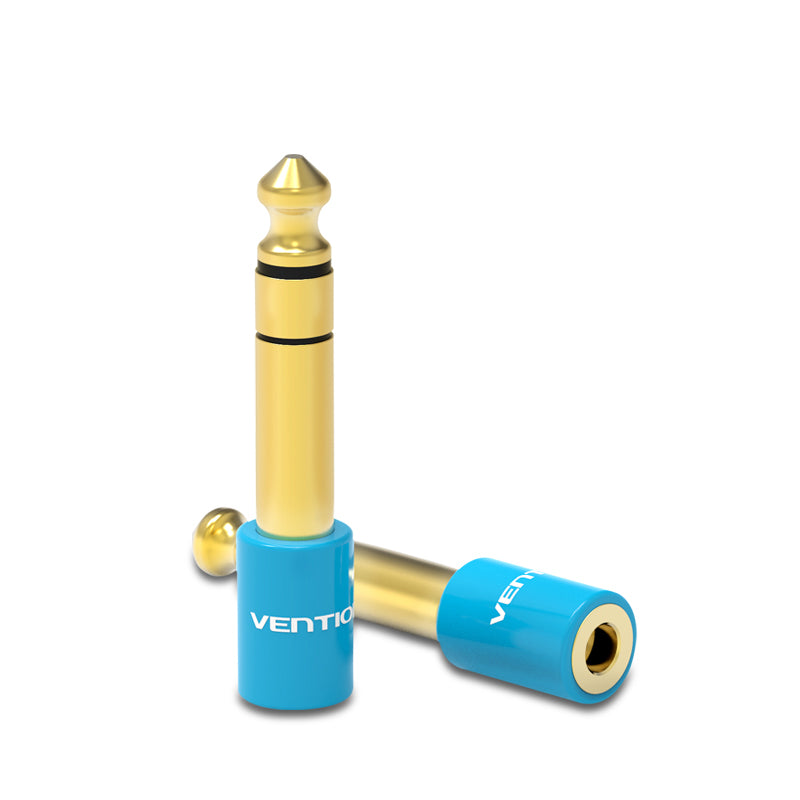 <tc>Vention</tc> Adaptor Audio Pria 6,35mm ke Wanita 3,5mm Tipe Paduan Aluminium Biru