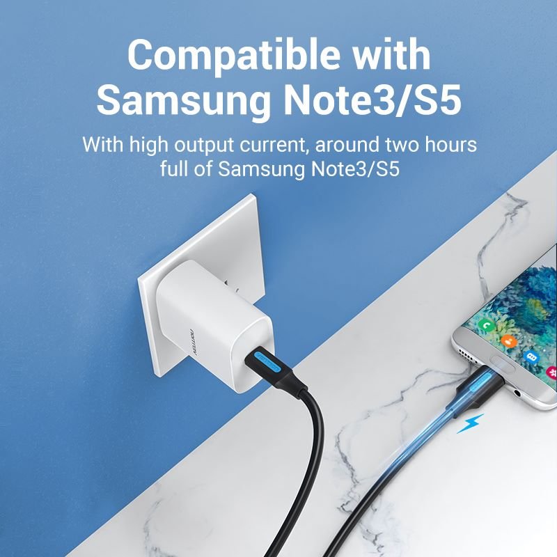 USB 3.0 C Male to Micro-B Male 2A Cable 0.5/1M Black - Vention