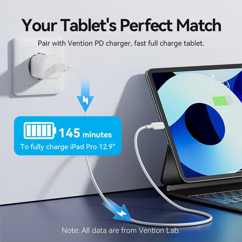 Vention USB 2.0 Type-C Male to Lightning Male 3A Cable PVC Type - Vention