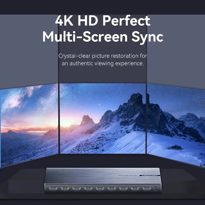 Vention 4K 1x8 HDMI™ Splitter Black Aluminum Alloy Type EU Standard - Vention