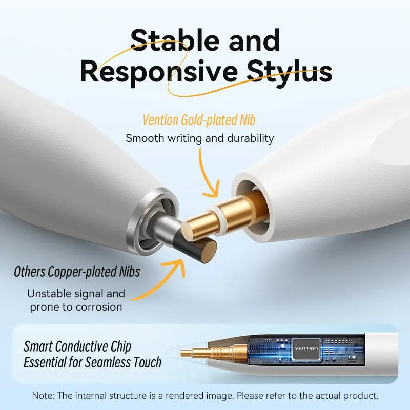 Vention Stylus Pen for iPad with Palm Rejection & Touch Switch White - Vention