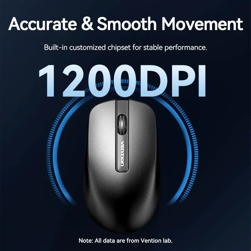Vention 3-Button USB Wired Computer Mouse 1.5M Black - Vention