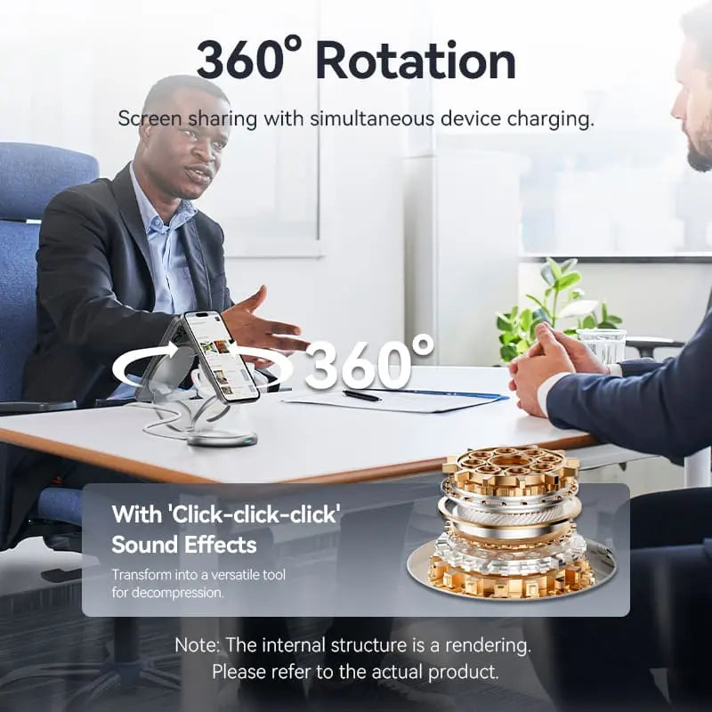 Vention 3-in-1 15W Wireless Charger Stand with MagSafe Silver - Vention