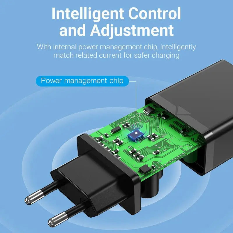 Vention 1-Port USB Wall Charger 12W EU-Plug - Vention