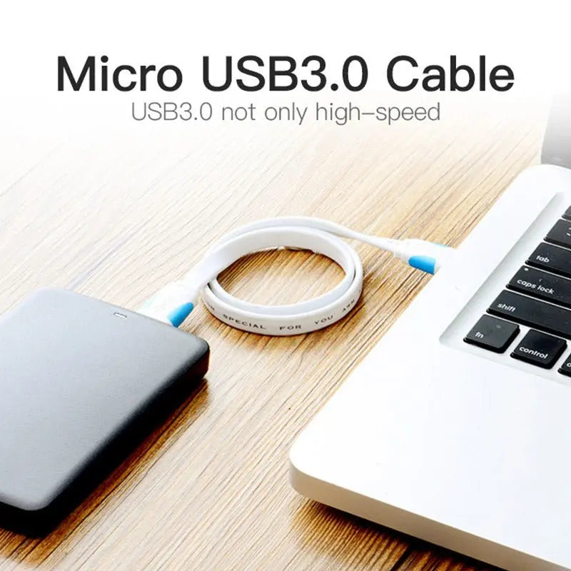 Vention Flat USB3.0 A Male to Micro B Male Cable - Vention