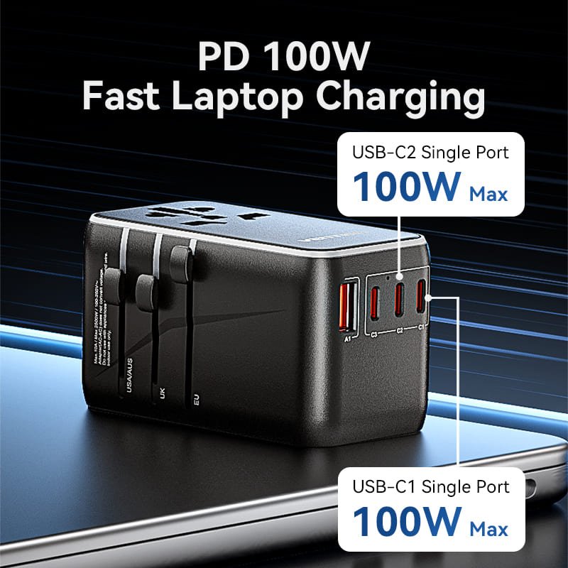 Vention 4-Port USB (C+C+A+A) GaN Universal Travel Adapter (100W/100W/20W/18W) - Vention