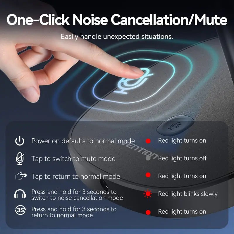 Vention USB Desktop Microphone with Mute Button Black - Vention