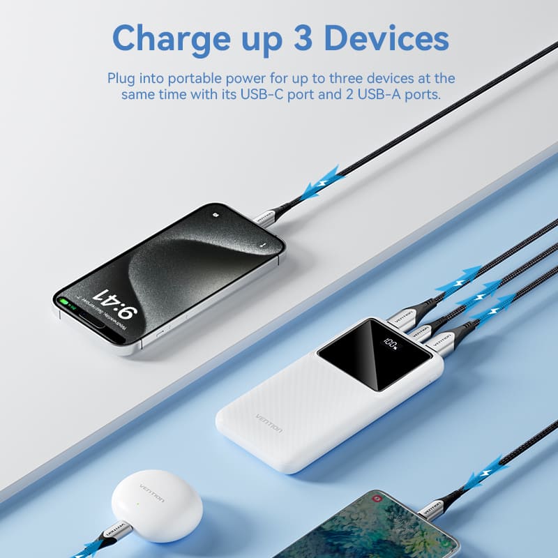 <tc>Vention</tc> Batería externa de 10000 mAh y 22,5 W