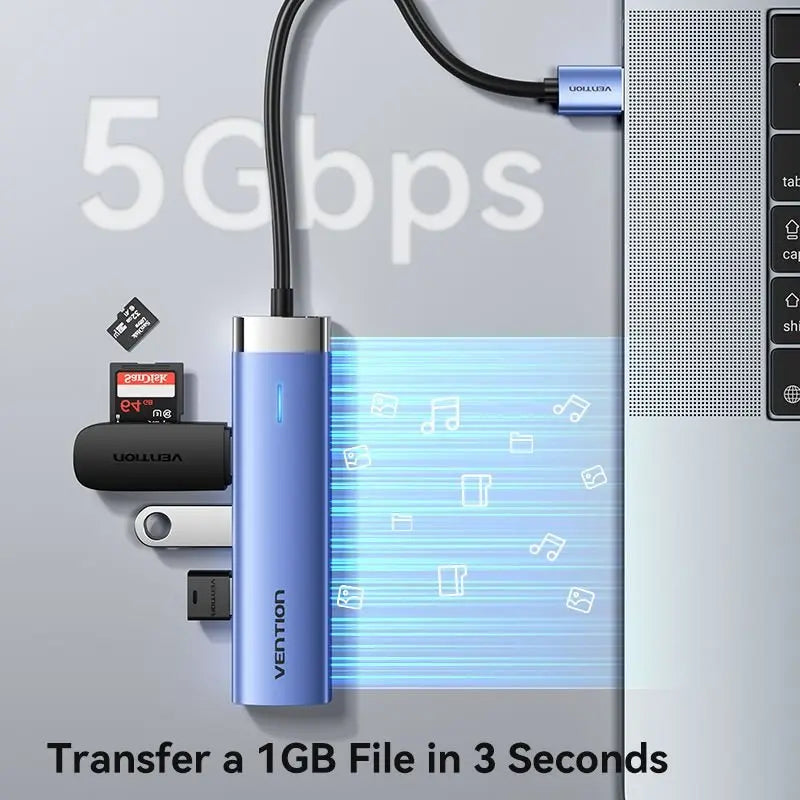 Vention 5-in-1 USB 3.0 Hub - Vention