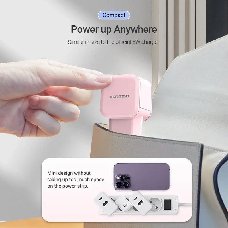 Vention 1-Port USB-C Wall Charger 20W EU-Plug - Vention