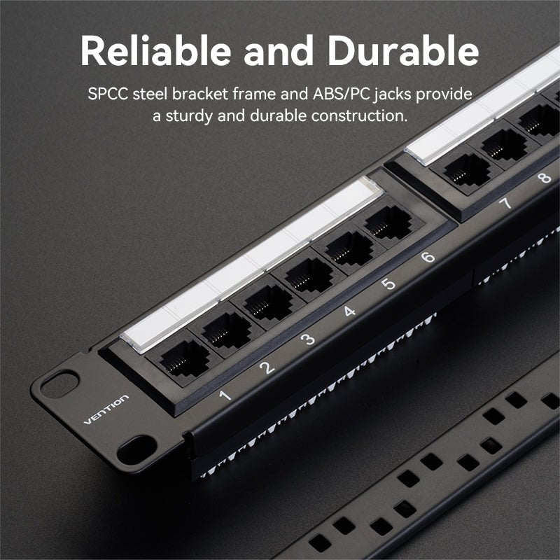 Vention 24-port Cat6 Unshielded Patch Panel - Vention